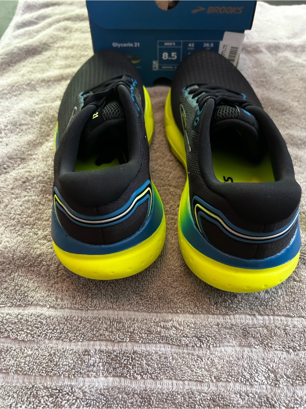 Brooks Glycerin 21 Men’s 8.5 Black Blue Nightlife NWT - Picture 5 of 7